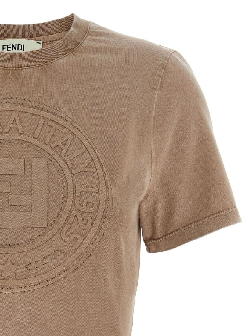Fendi Cropped Top With Embossed Logo