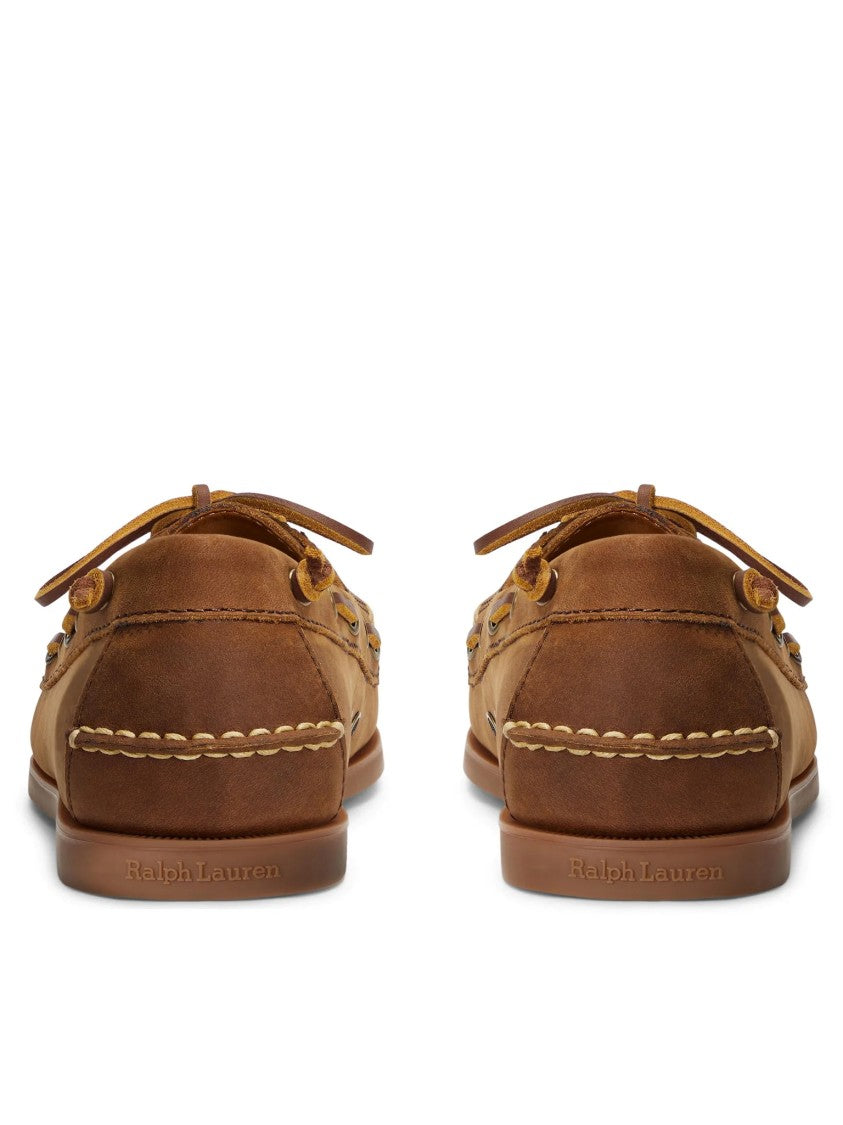 Polo Ralph Lauren Brown Merton Leather Boat Shoes