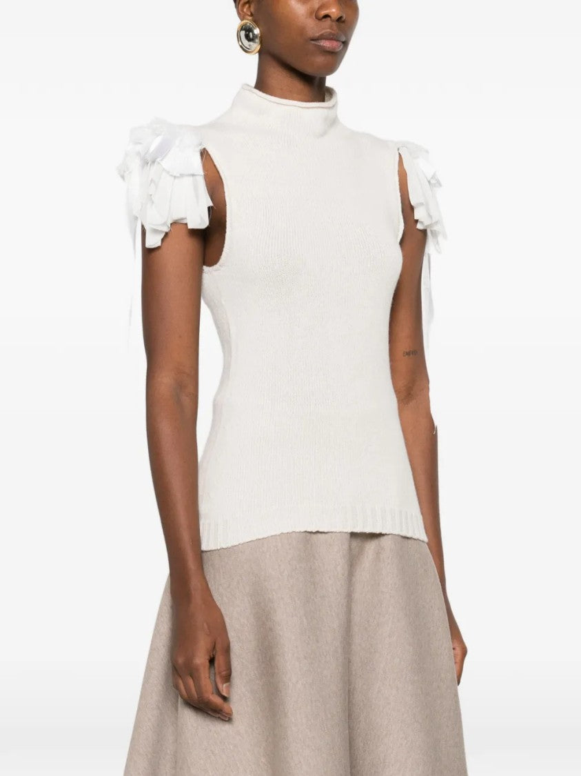 Alberta Ferretti Fitted Neutrals Sleek Design Top