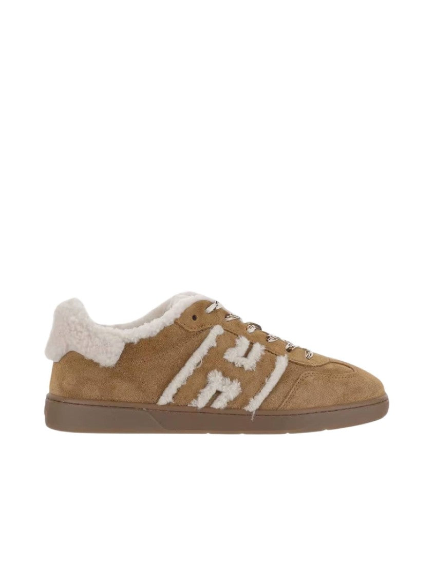 Hogan Brown Hogan Cool Shearling H Suede Low-Top Sneakers