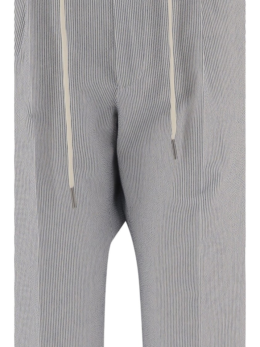 Tagliatore Stretch Cotton-Blend Striped Pants