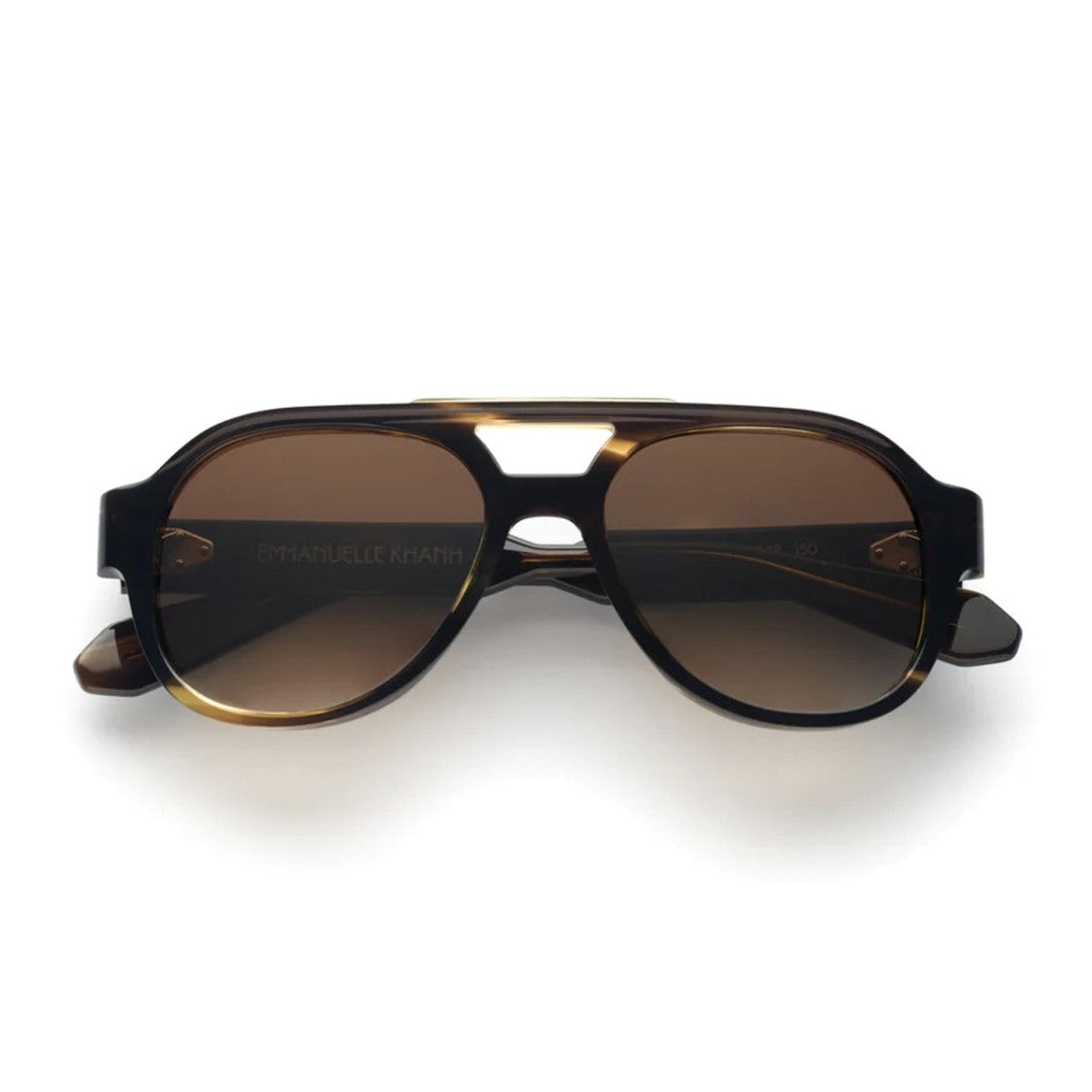 Emmanuelle Khanh Havana Orion Acetate Sunglasses