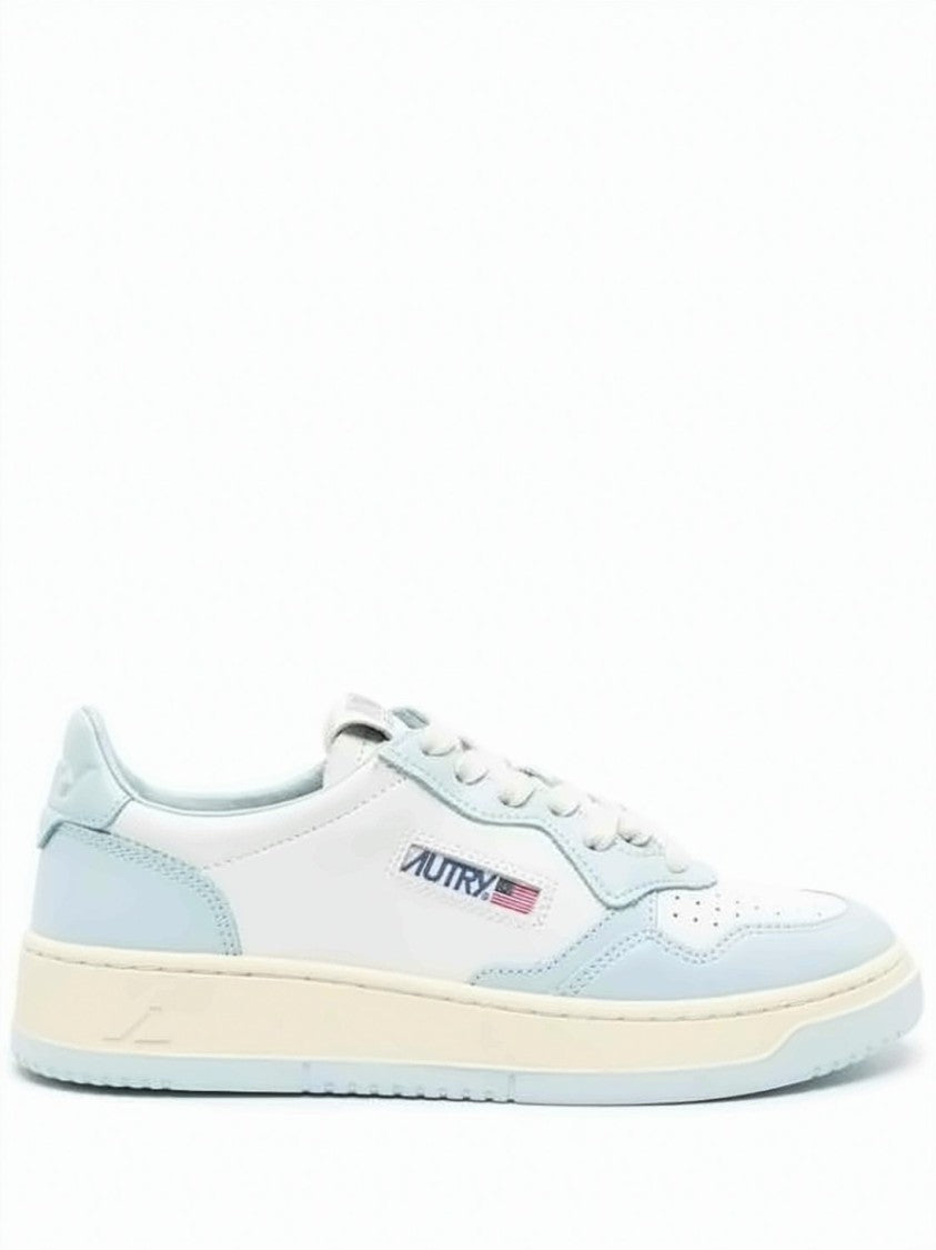 Autry Smooth Leather Low-Top Sneakers With Pastel Overlays