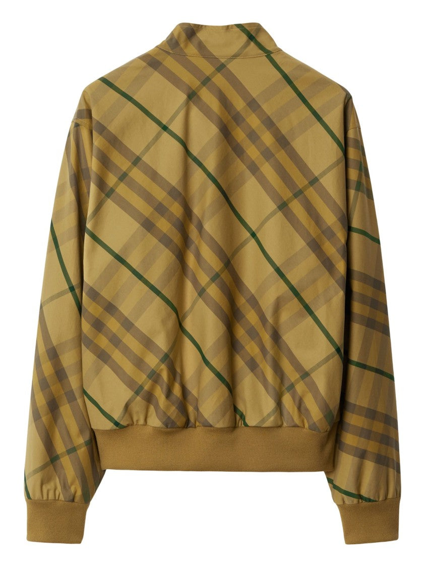 Burberry Check Brown Cotton Bomber Jacket