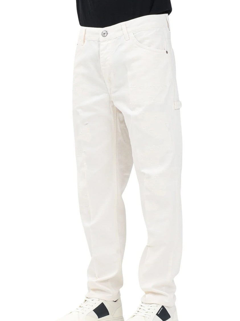 Yes London White Cotton Cargo Jeans