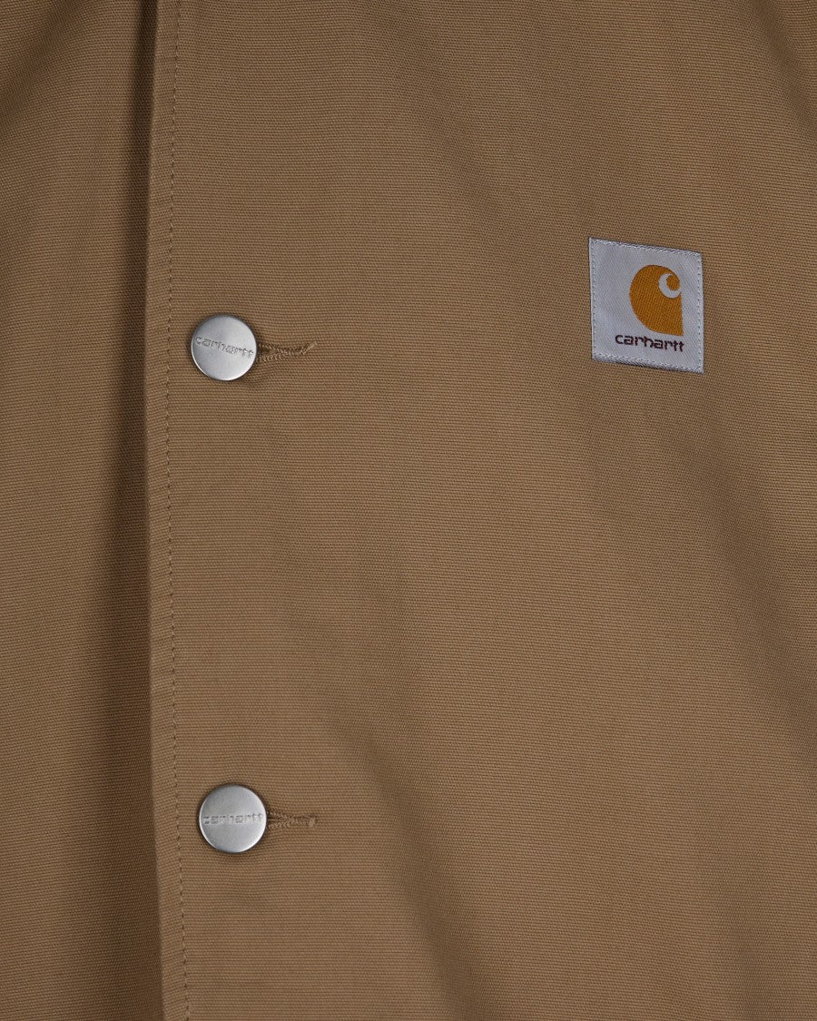 Carhartt Wip Mid-Weight Cotton Canvas Coat With Corduroy Collar
