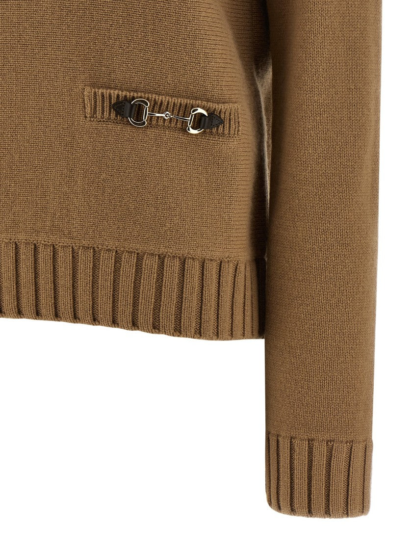 Gucci Crew Neck Wool-Cashmere Blend Sweater