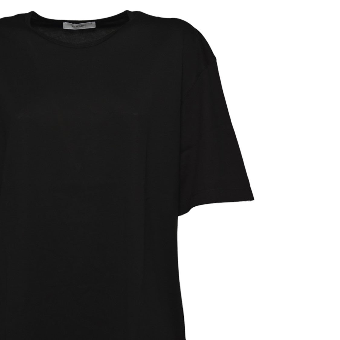 Lemaire Relaxed Black Cotton T-Shirt