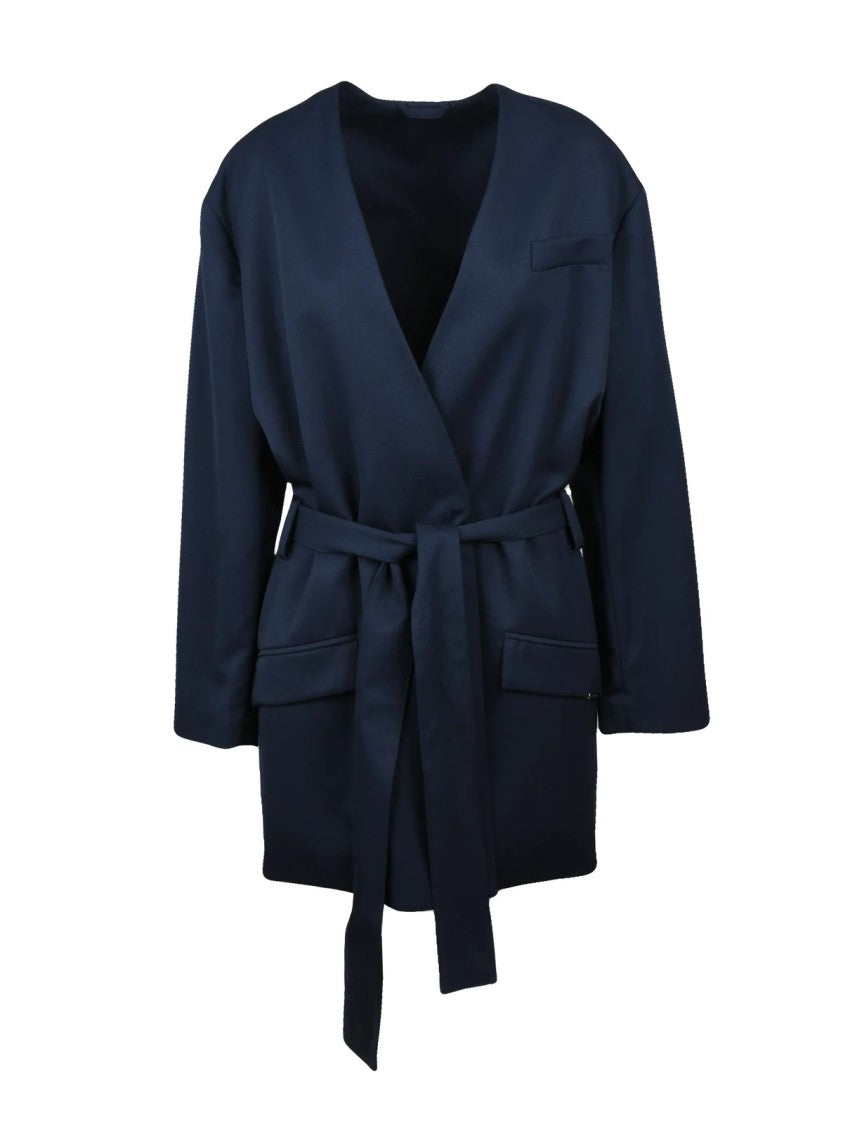 The Attico Double-Breasted Overcoat - Multicolor