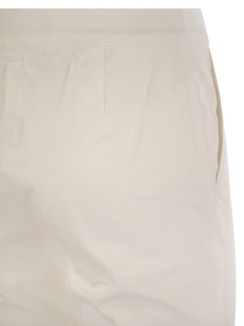 Max Mara Tailored Straight-Leg Trousers In Warm Brown Hue