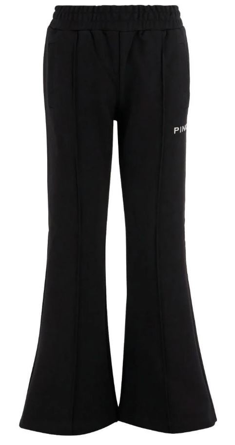 Pinko Flared Cotton Sweatpants With Central Sewn Pleat