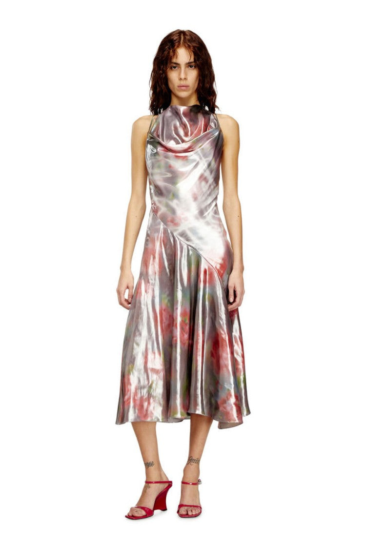 Diesel Multicolor Crepe Midi Dress