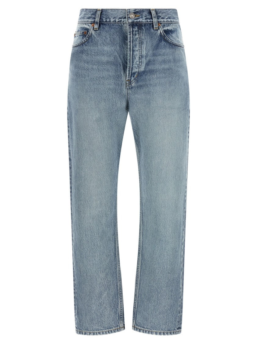 Saint Laurent 'Anni ‘90' South Wash Crop Jeans