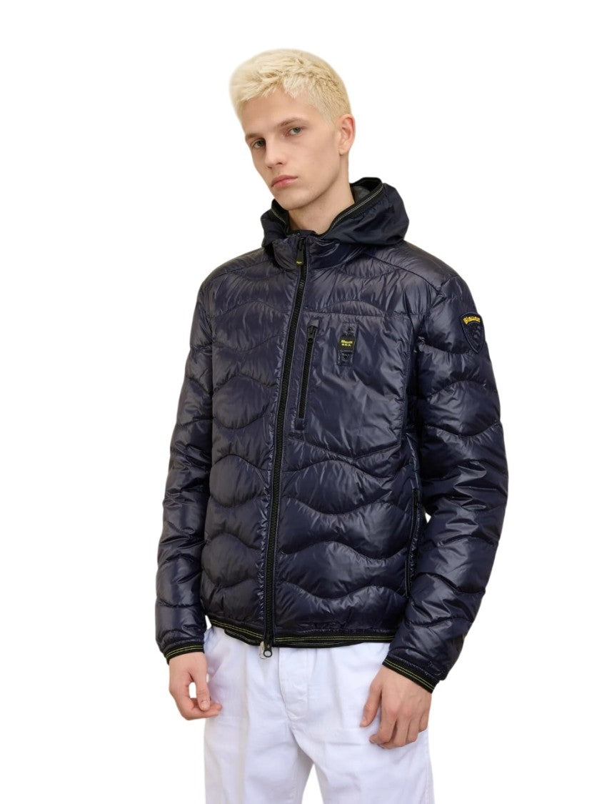 Blauer Feather-Padded Blue Down Jacket