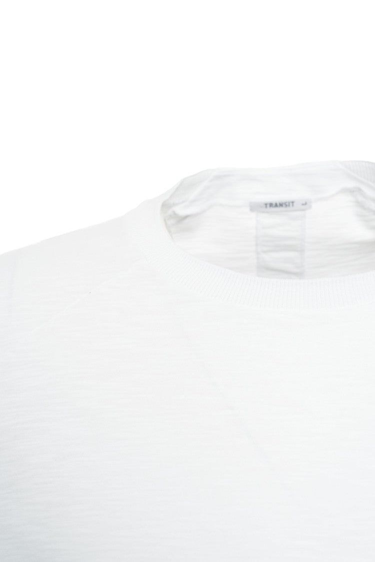 Transit Ribbed Collar Cotton T-Shirt With Dropped Shoulders