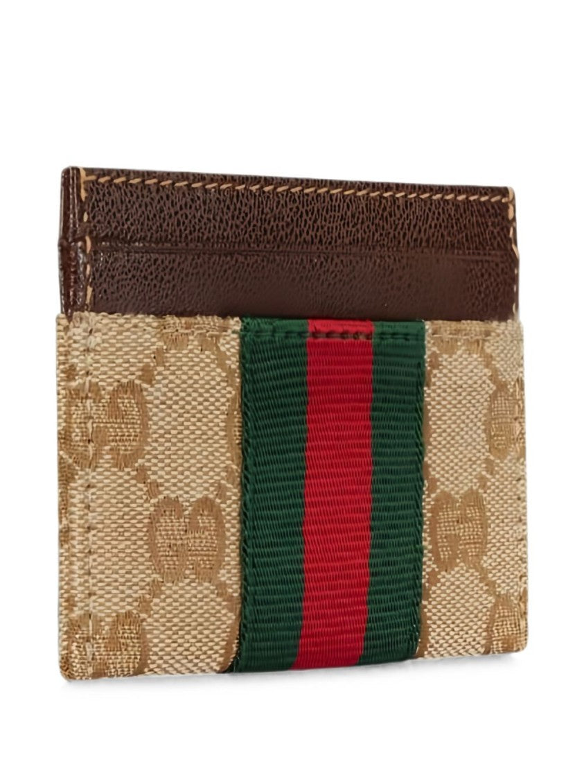 Gucci Slim Monogram Web Stripe Cardholder