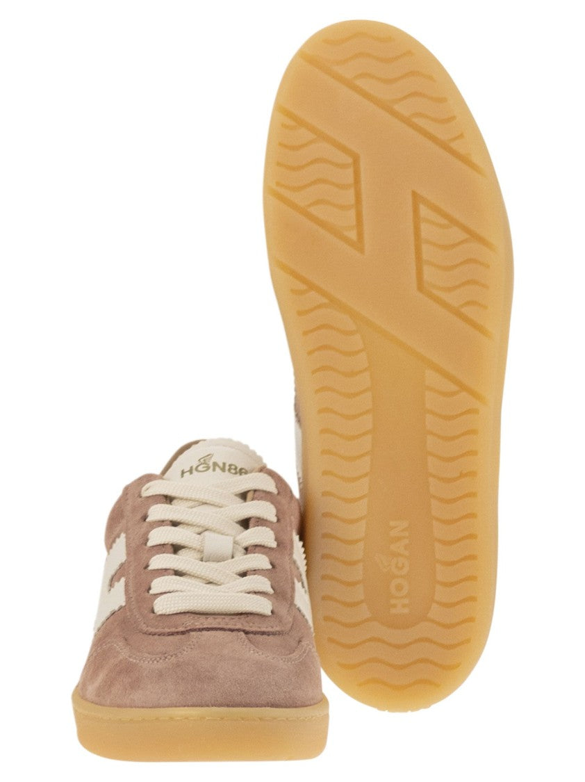 Hogan Retro-Inspired Suede Sneakers With Nappa Leather Accents