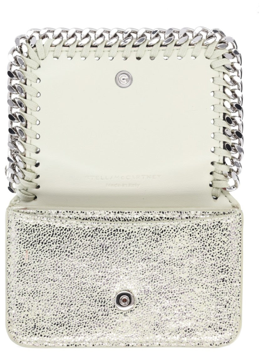 Stella Mccartney Falabella Silver Speckled Card Holder