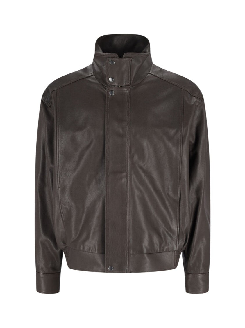 Calvin Klein Sheepskin Leather Jacket – Brown