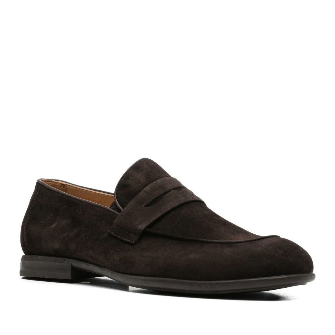 Alberto Gozzi Brown Smooth Leather Interior Suede Flats