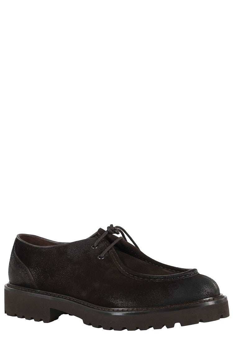 Doucal's Brown Parabout Suede Derby Loafers