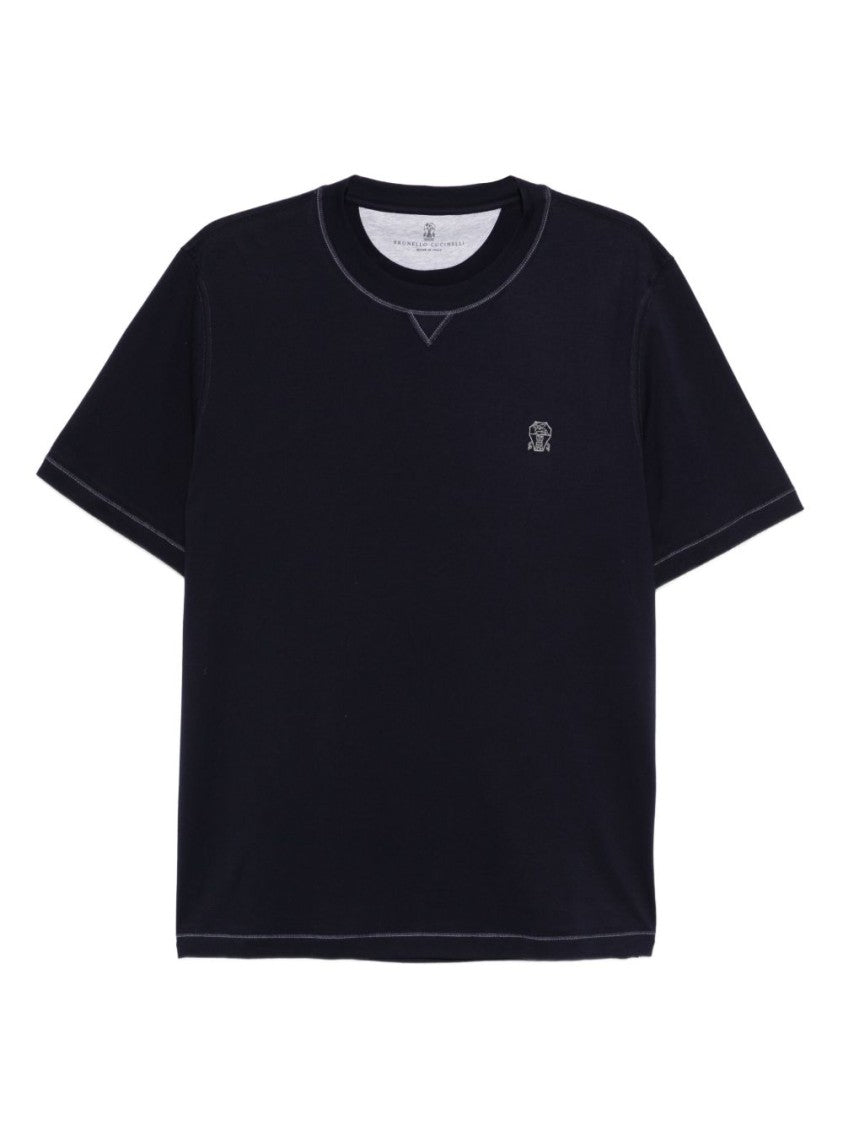 Brunello Cucinelli White Short-Sleeve Crew Neck T-Shirt