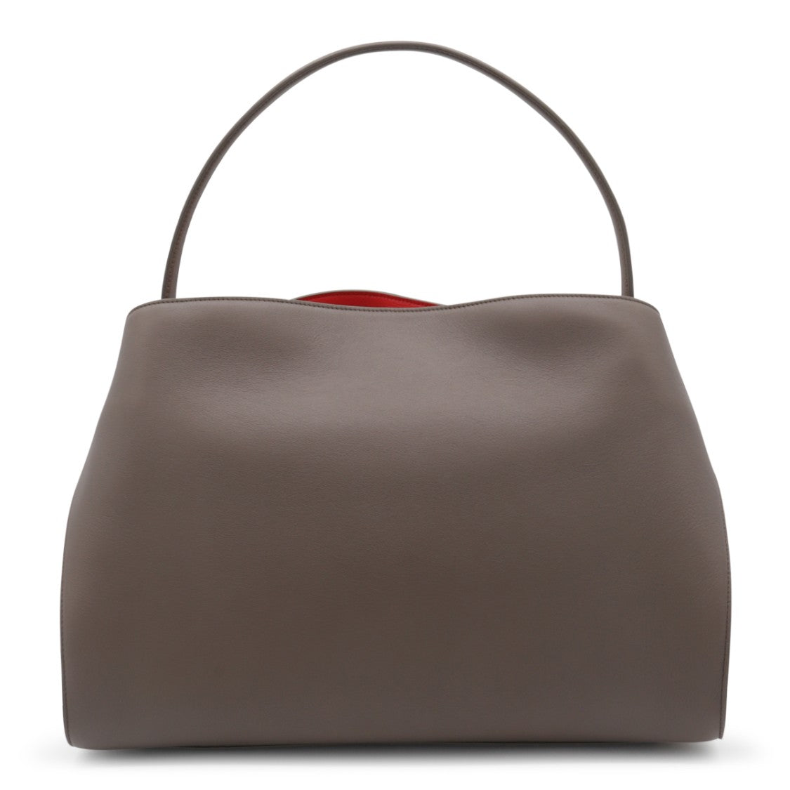 Ferragamo Brown Hug M Gold Hardware Leather Top Handle Bag