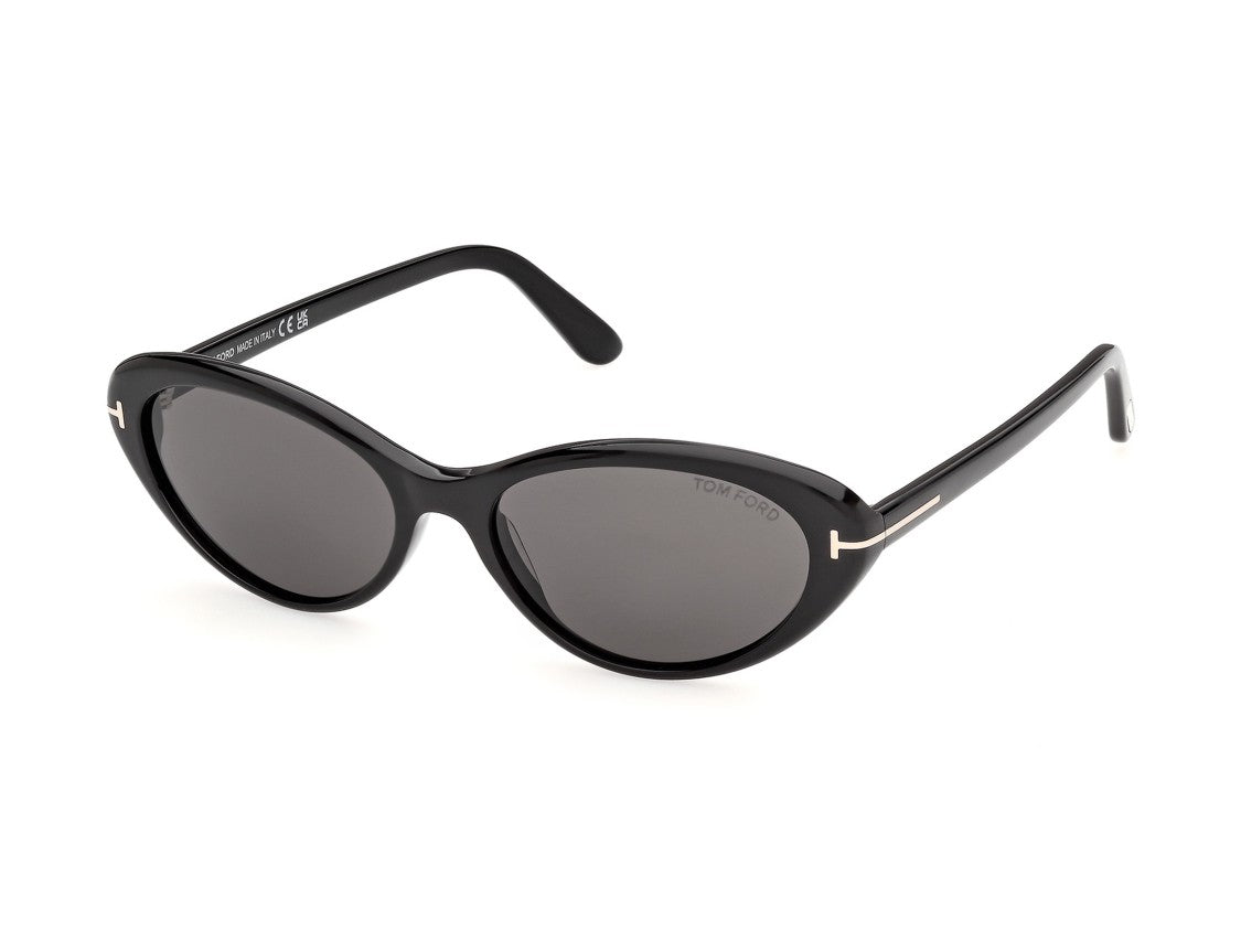 Tom Ford Ft1413 Metallic Accent Rounded Sunglasses