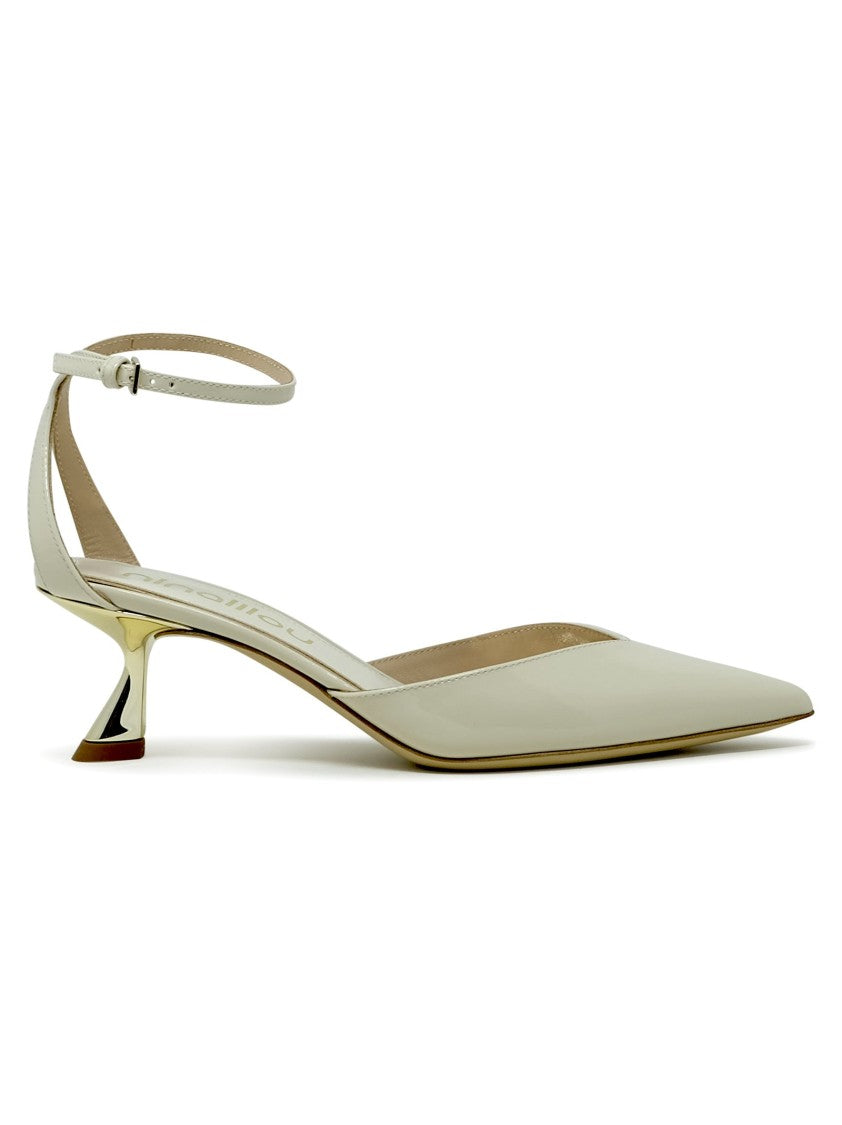 Ninalilou 351274P5/4 Ivory Patent Pumps