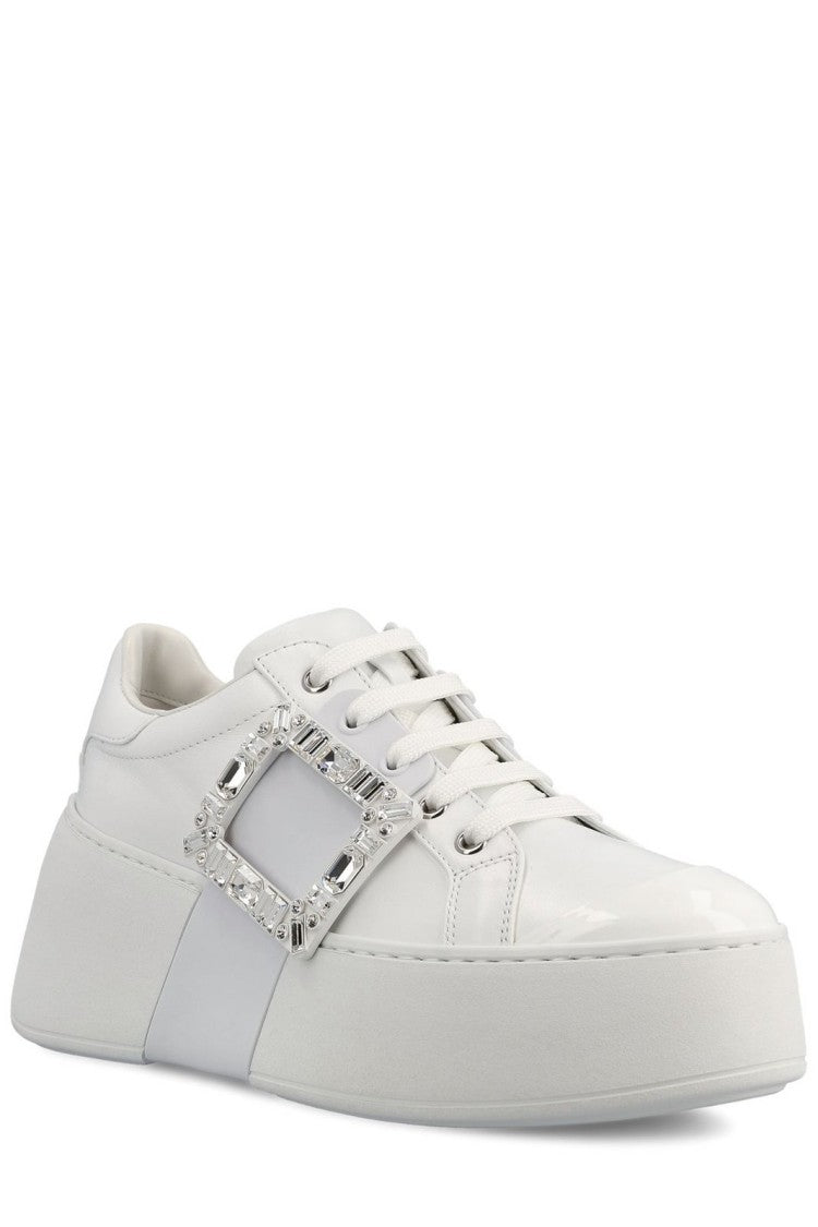 Roger Vivier Minimalist White Sneakers With Low-Top Silhouette