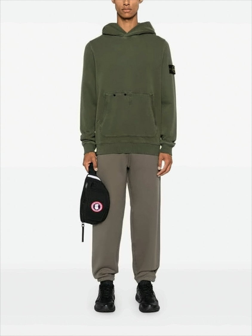 Stone Island Relaxed Fit Olive Green Hoodie