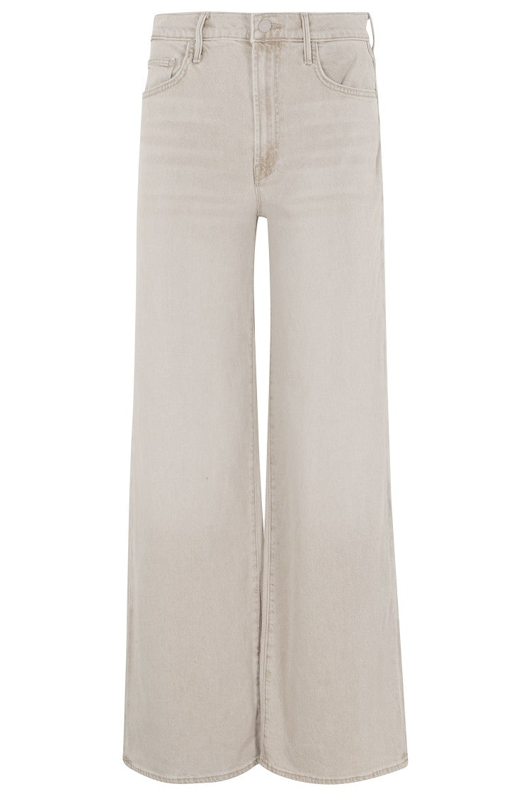 Mother Caramel The Undercover Sneak Flared Cotton Jeans