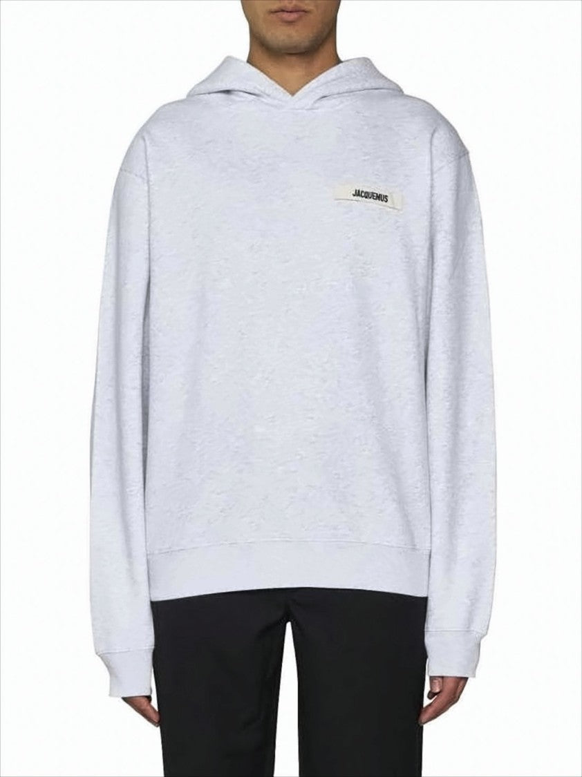 Jacquemus Relaxed-Fit Grey Hoodie With Kangaroo Pocket