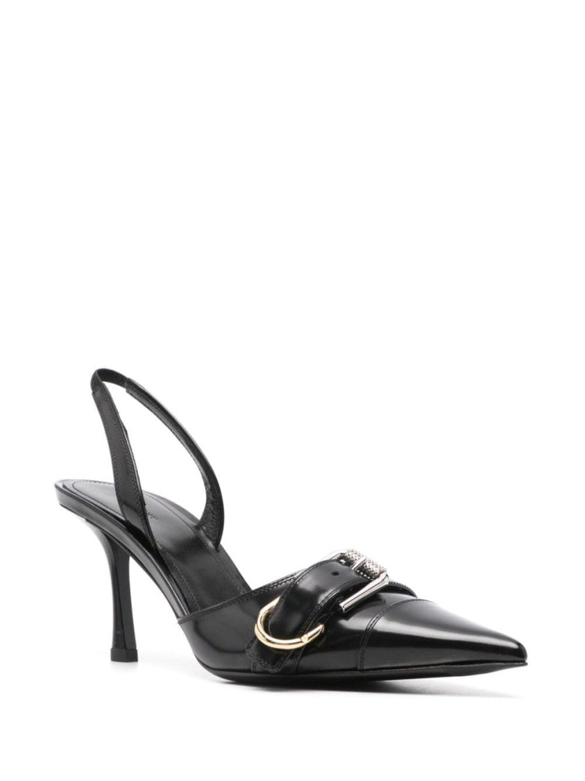 Givenchy Panelled Black Calf Leather Slingback Pumps