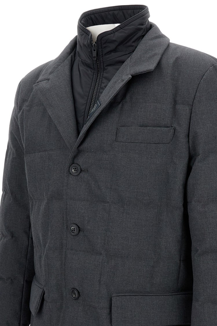 Fay Quilted Down Insulation Coat With High Collar