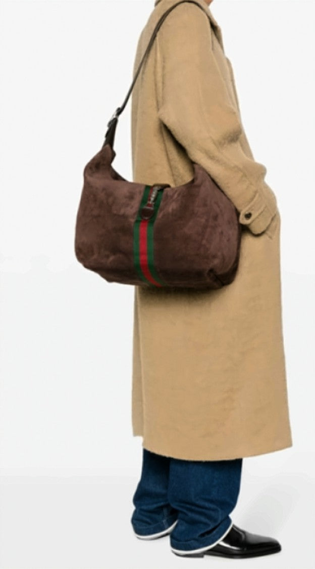 Gucci Brown Suede Shoulder Bag