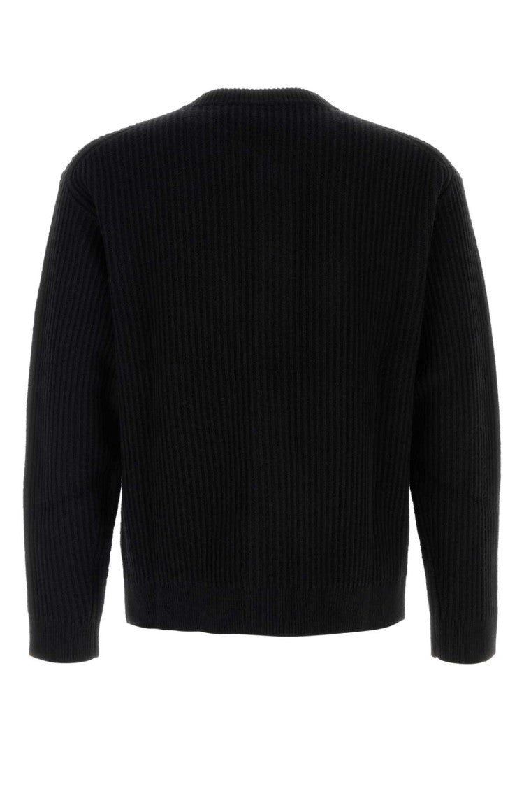 Maison Kitsuné Black Wool Cardigan