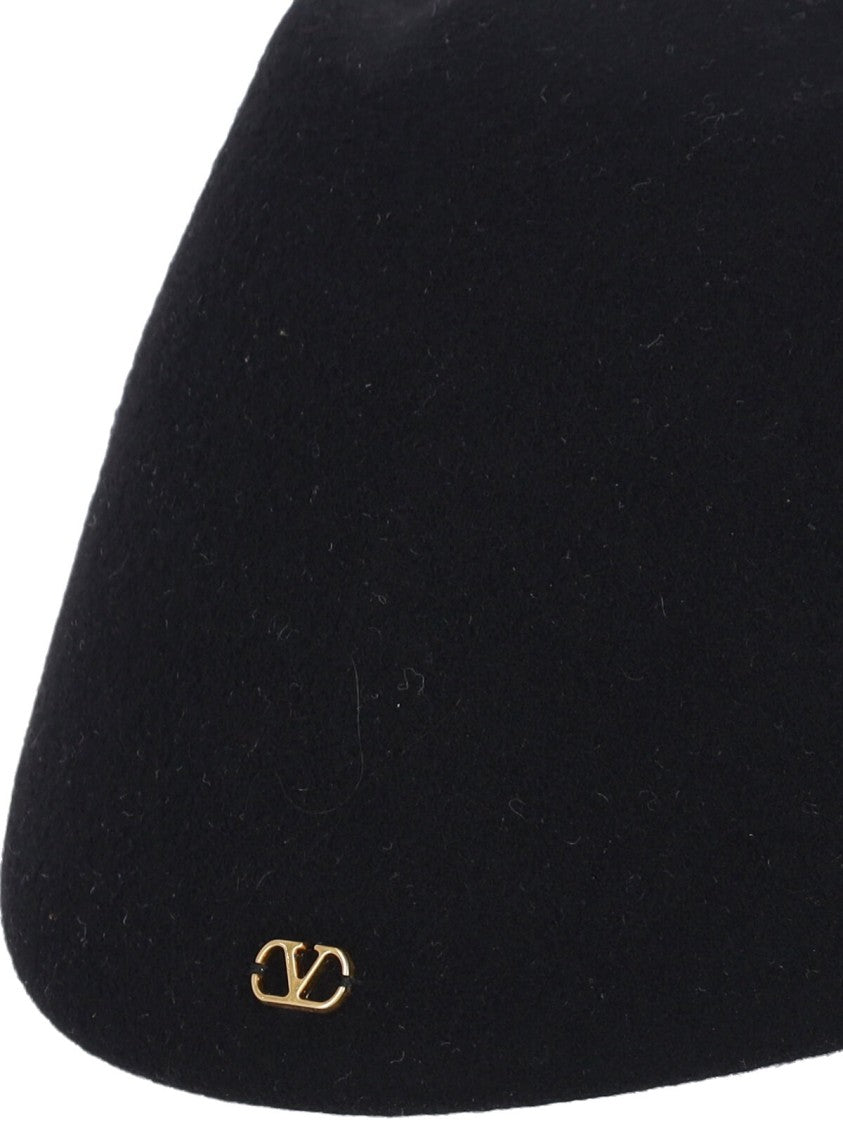 Valentino Garavani "Vlogo Signature" Wool Hat – Black