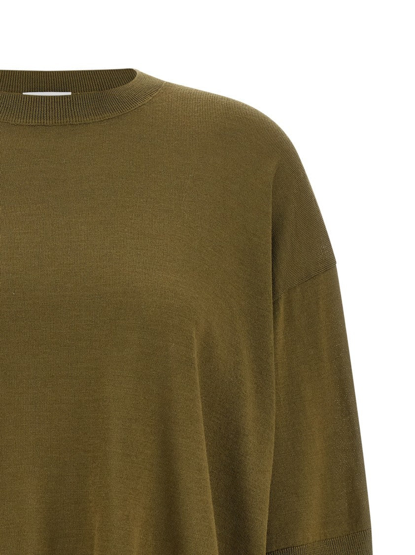 Nude Cropped Wool Sweater