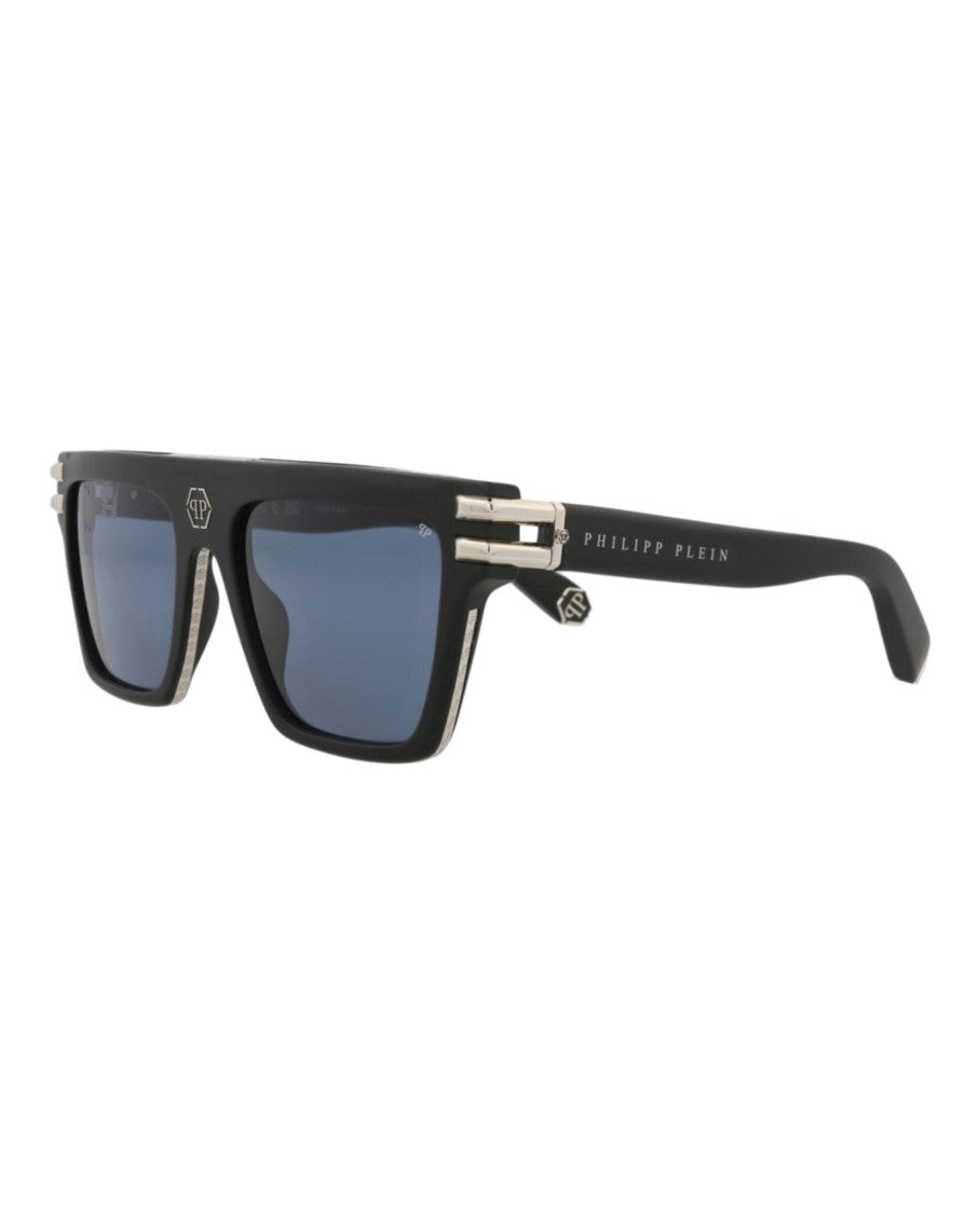 Philipp Plein Aviator-Frame Metal Sunglasses With Cutout Accent And Designer Case