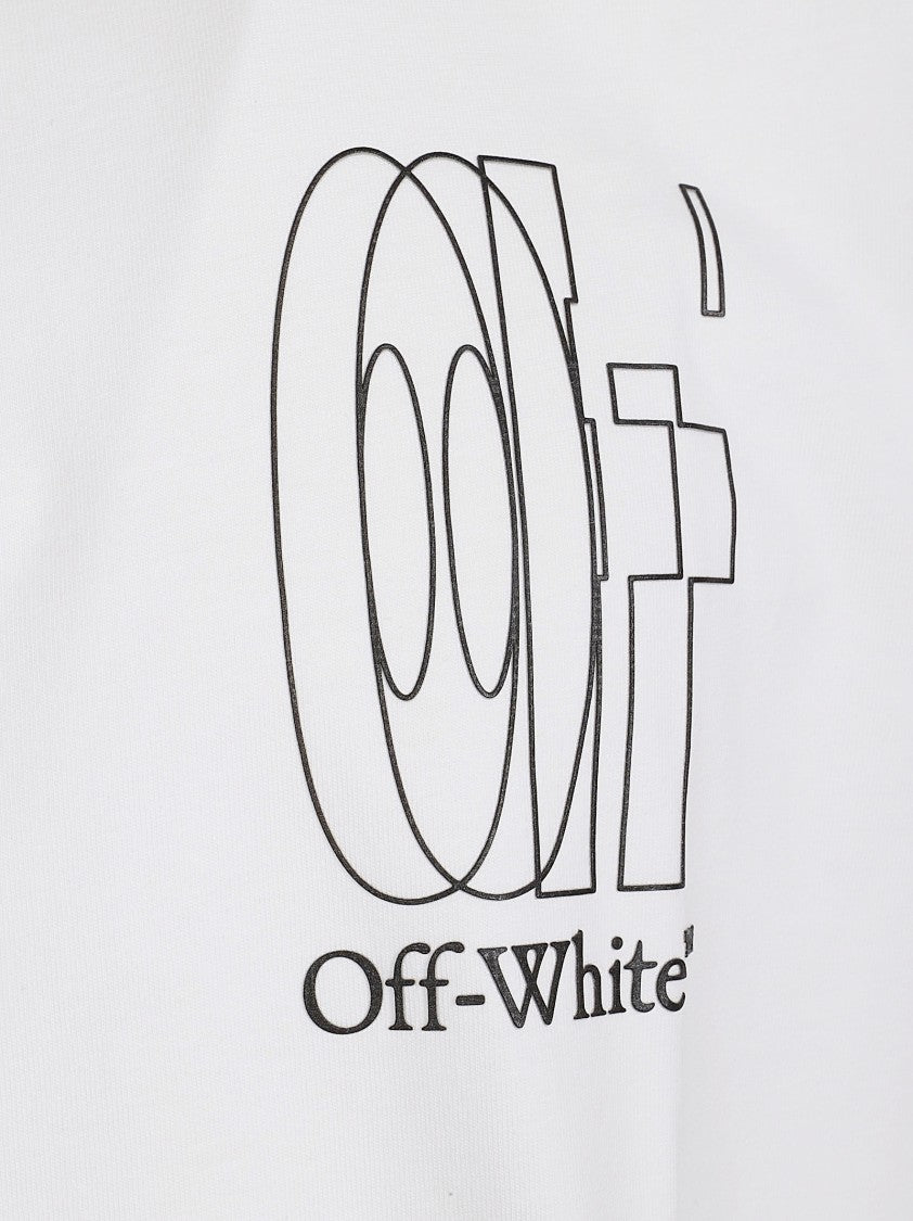Off-White White Short-Sleeve T-Shirt With Graphic Designs
