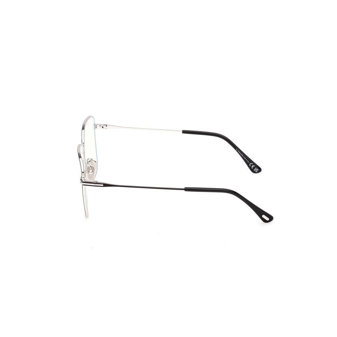 Tom Ford Ft6136-B Square-Shaped Silver-Toned Eyeglasses