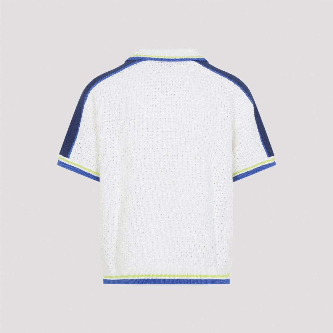 Casablanca Textured Knit Short-Sleeve Shirt With Logo Patch Detail