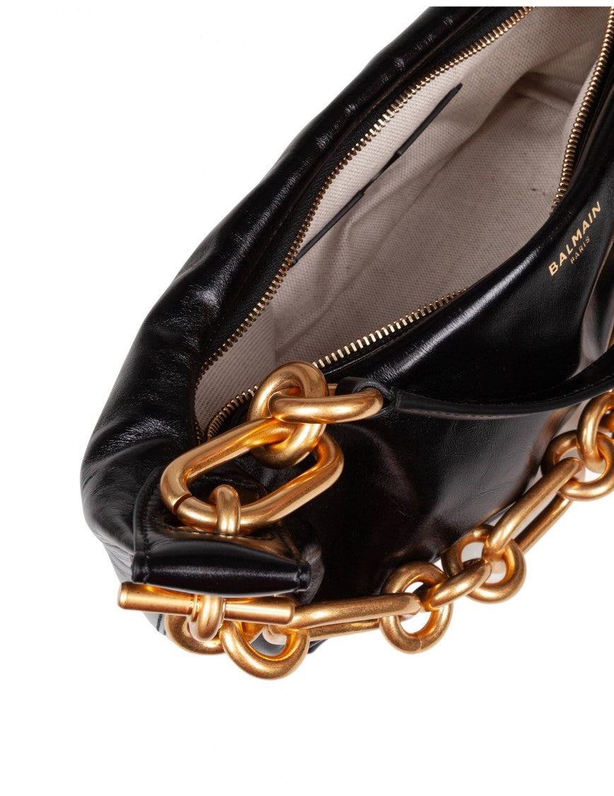 Balmain Sync Shoulder Bag In Soft Leather