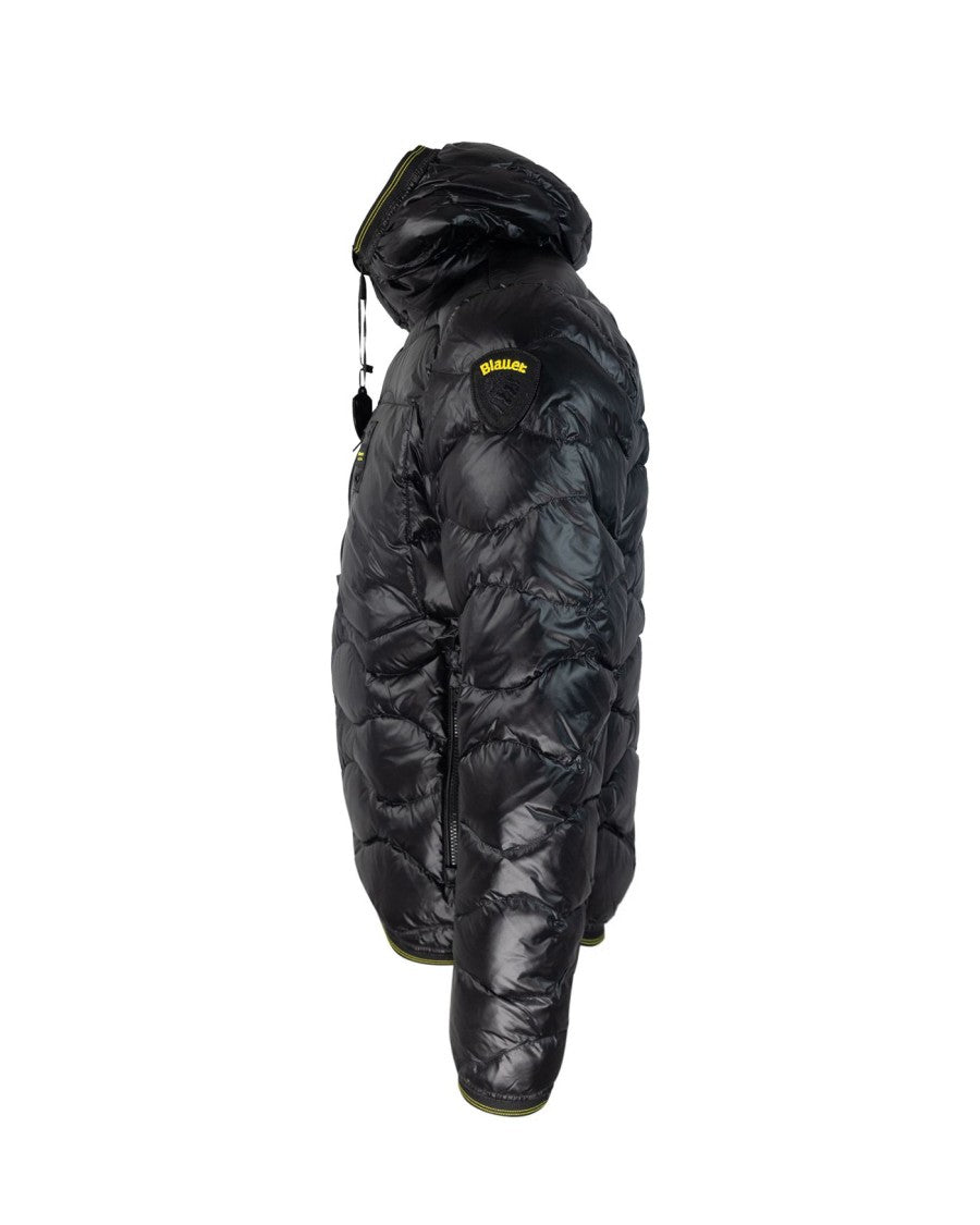 Blauer Black Wave Quilted Down Jacket