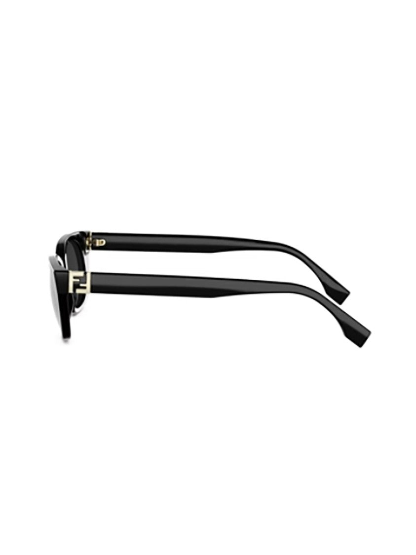 Fendi Black Fe40206i Rectangular Gold Sunglasses