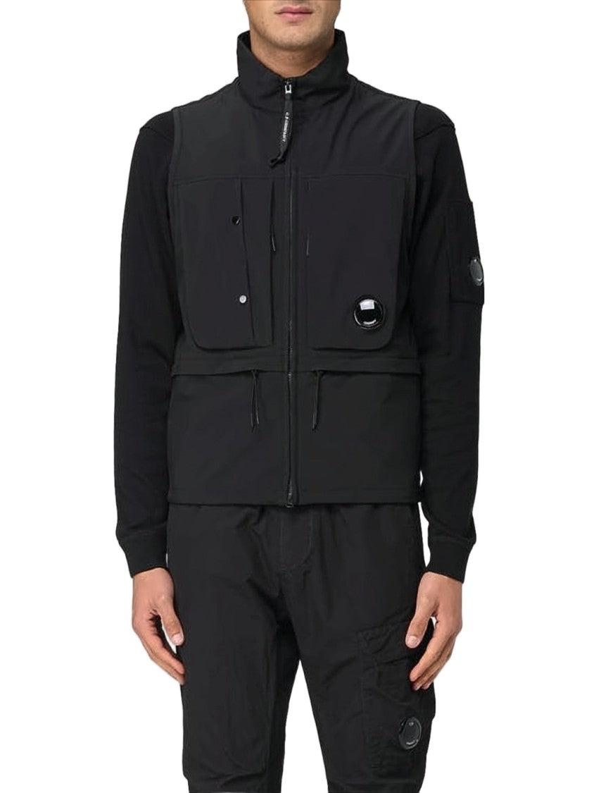 C.P. Company Modern Black Jacket With High Collar