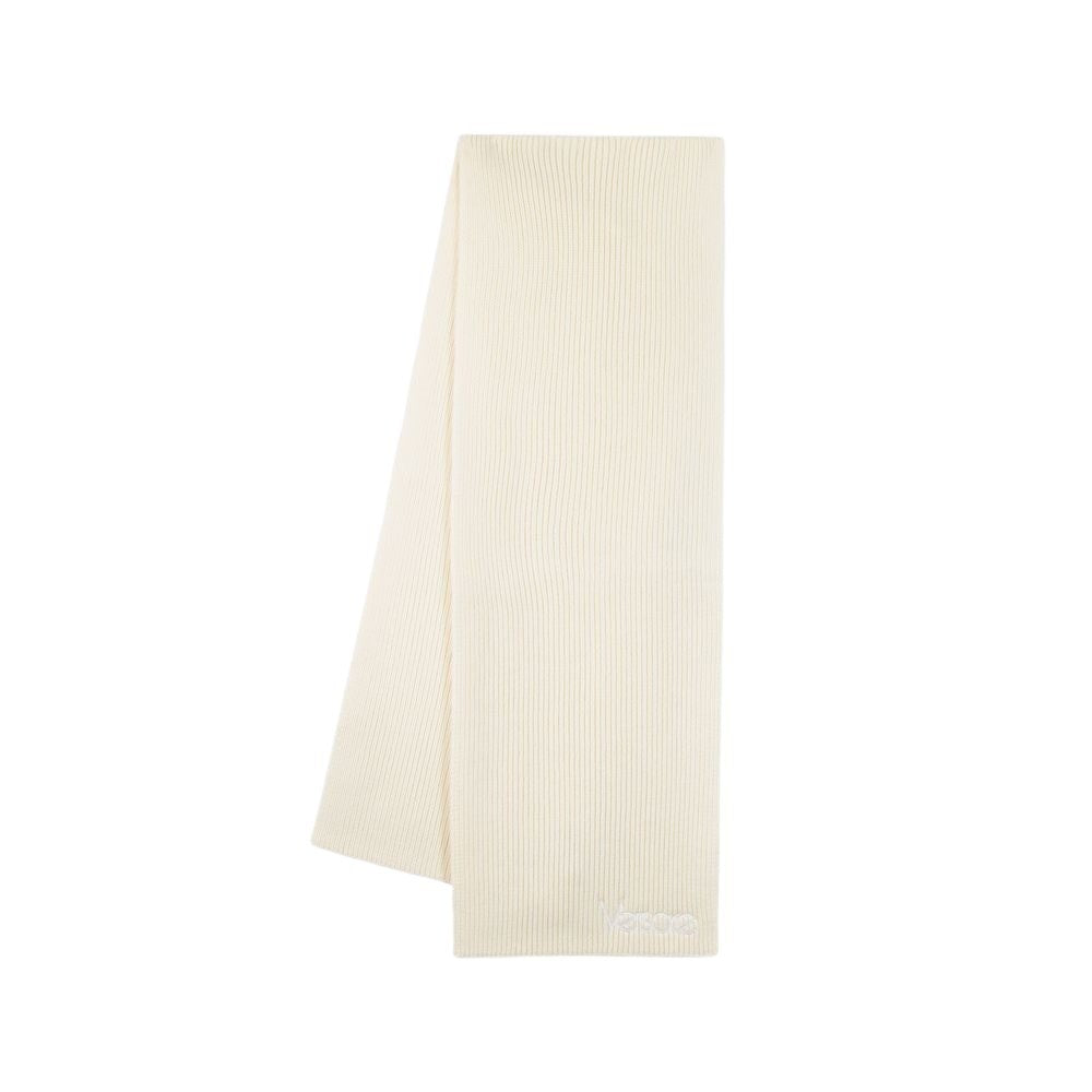 Versace Embroidery 1978 Re Ed. Logo Scarf - Cotton - Beige
