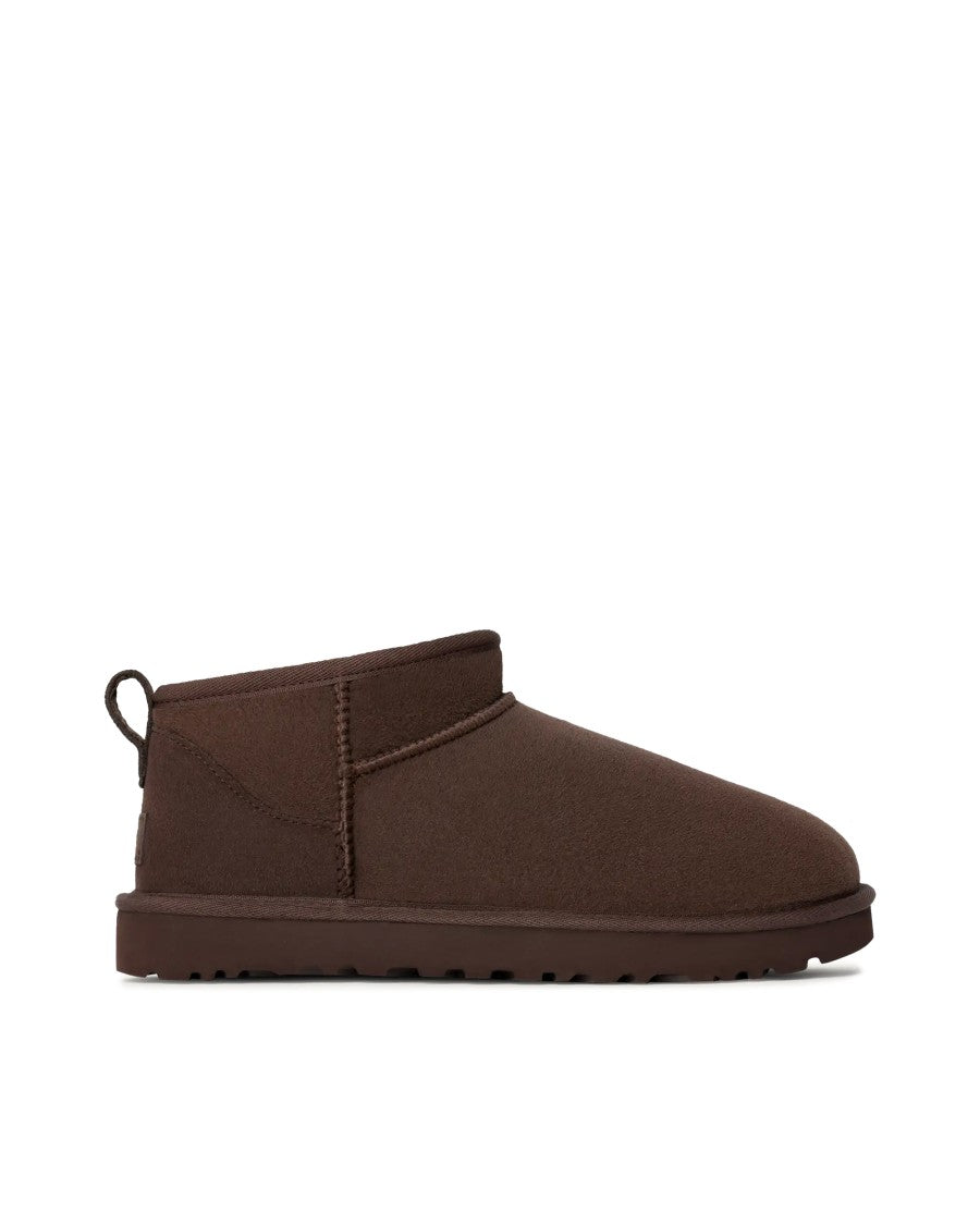 Ugg Classic Ultra Mini Ankle Boots In Burnt Cedar