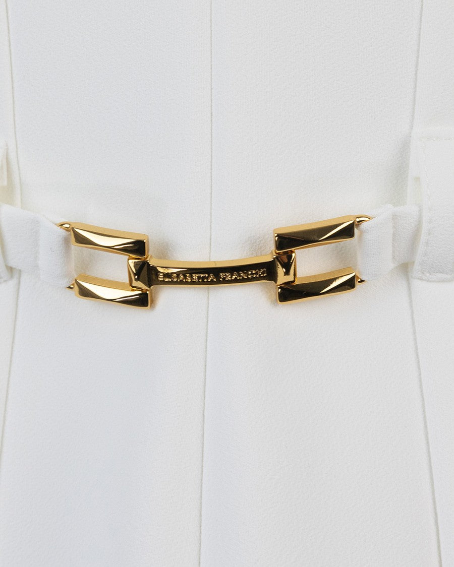 Elisabetta Franchi Slim-Fit Single-Breasted Suit In Smooth Stretch Crepe